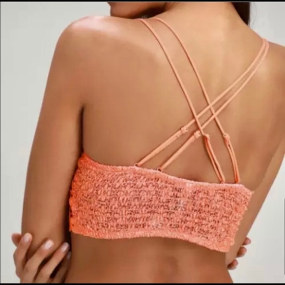 Free People Miss Dazie Crochet Coral Bralette - Picture 2 of 3